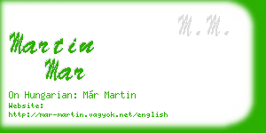martin mar business card